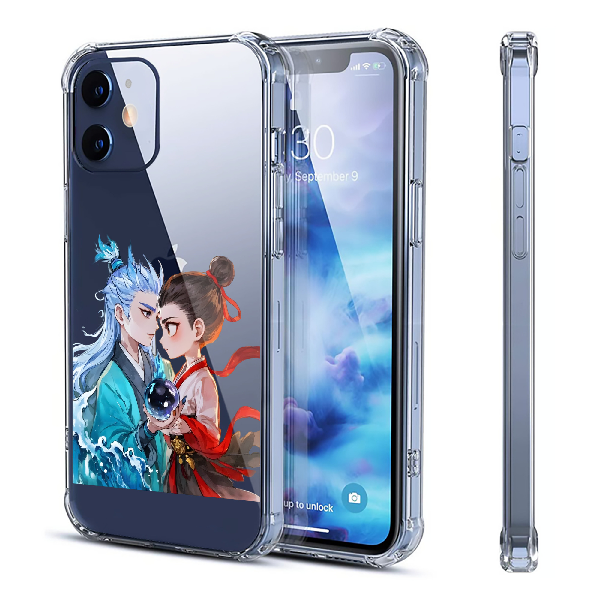 （画像用） Ne Zha 2 ナタ 魔童の大暴れ 【iPhone 12シリーズ対応】透明スマホケース（クリアソフトケース）